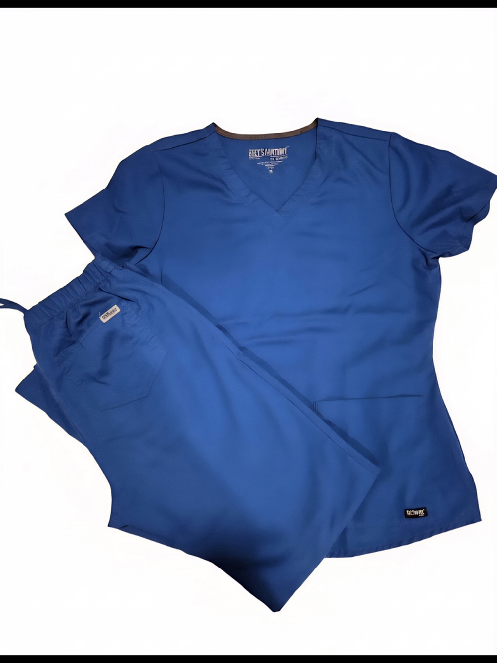 Grey's Anatomy Women's V-Neck Scrub Set in Royal Blue